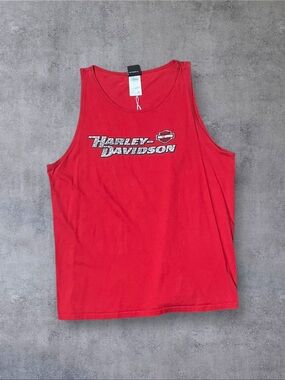 Metal Text Harley Davidson Tank Top